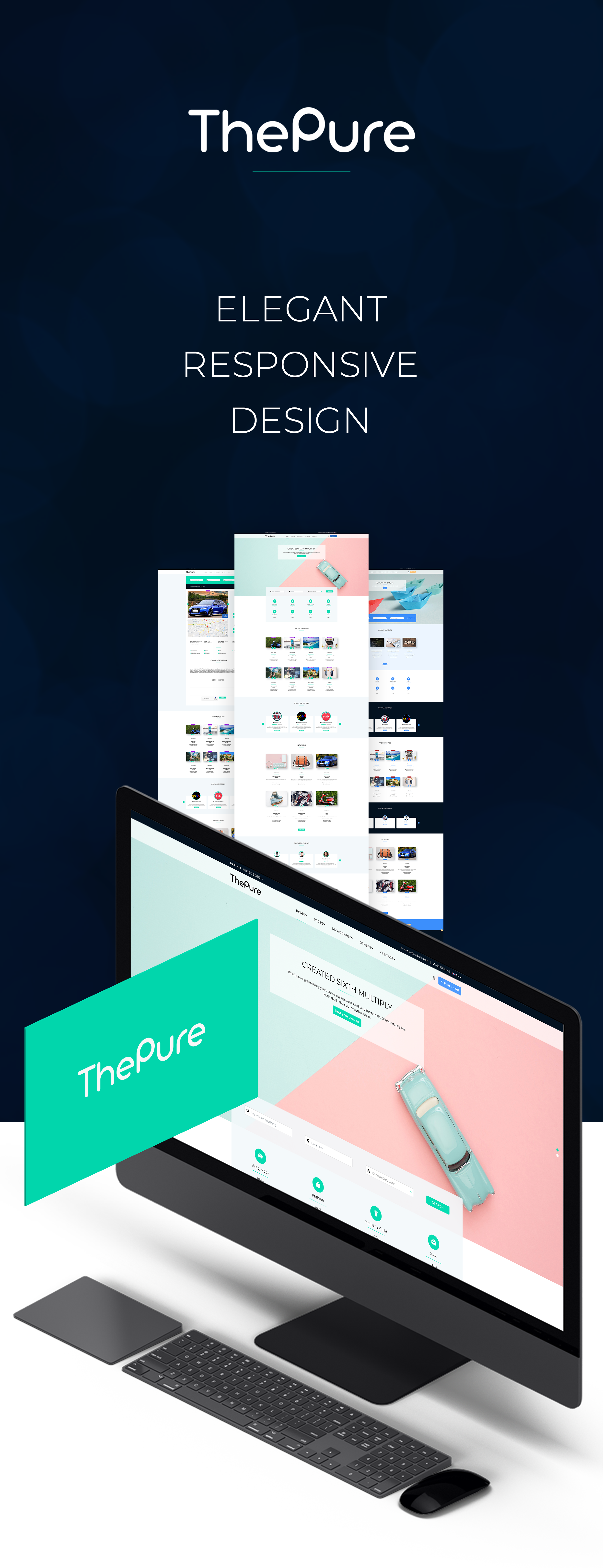 ThePure - Classified Ads HTML Template Banner Intro